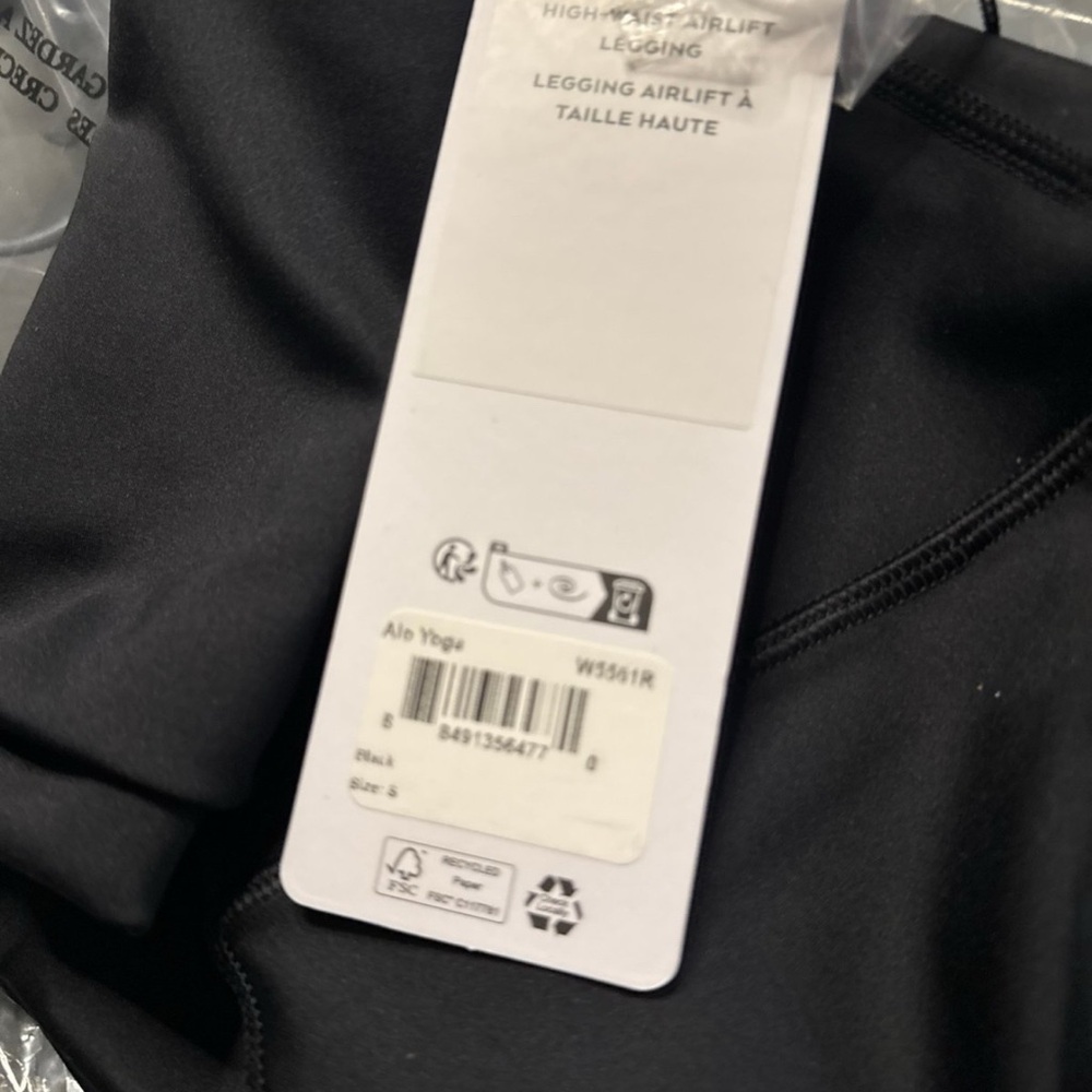 ALO Yoga Women's Airlift Sleek Black Leggings S NWT - Picture 3 of 4